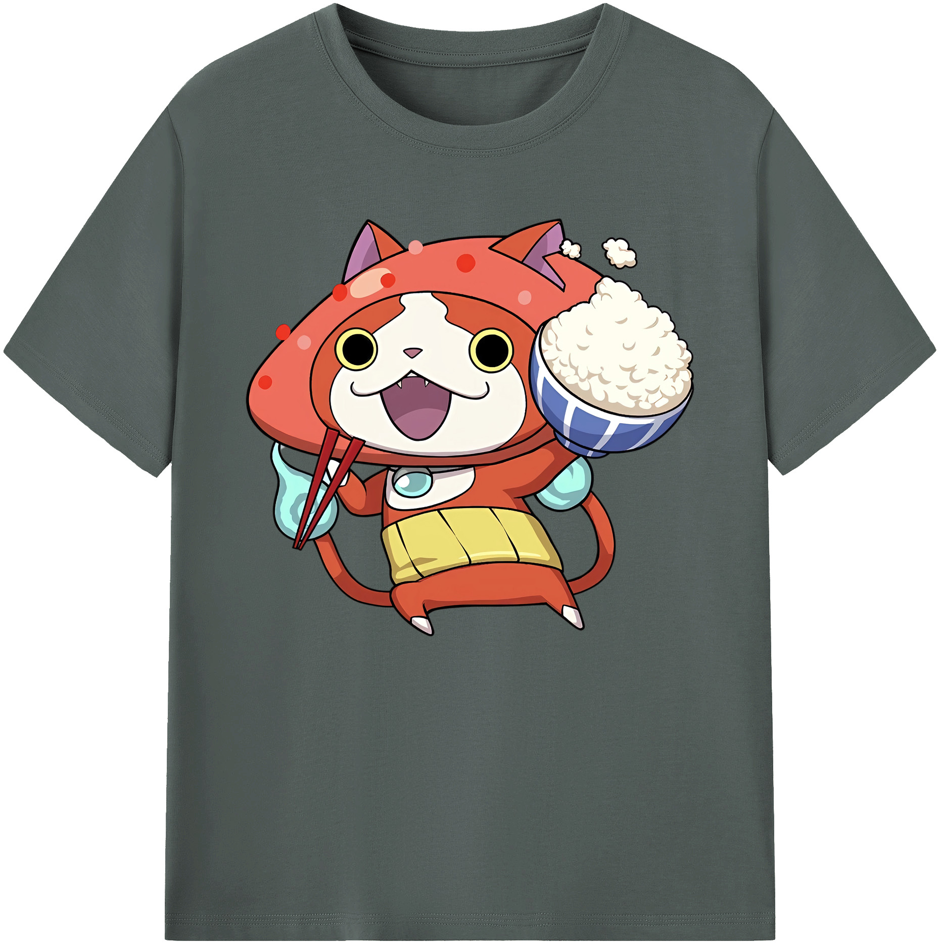 （画像用） 妖怪ウォッチ Yo-kai Watch 綿100％ メンズ半袖Tシャツ｜肌触りやわらか＆通気性